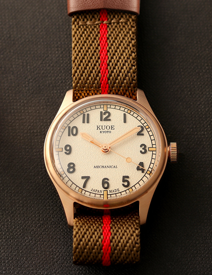 KUOE OLD SMITH 90-002 NO DATE IVORY BRONZE CASE 38MM