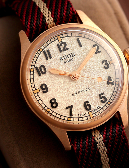 KUOE OLD SMITH 90-002 NO DATE IVORY BRONZE CASE 38MM