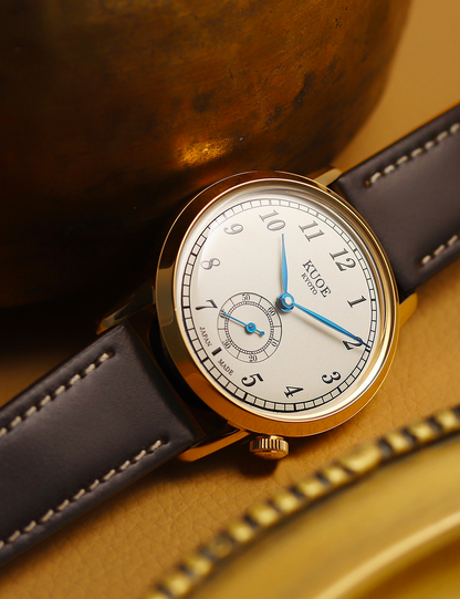 KUOE OLD SMITH 90-007 AUTOMATIQUE GOLD CREAM BLUE