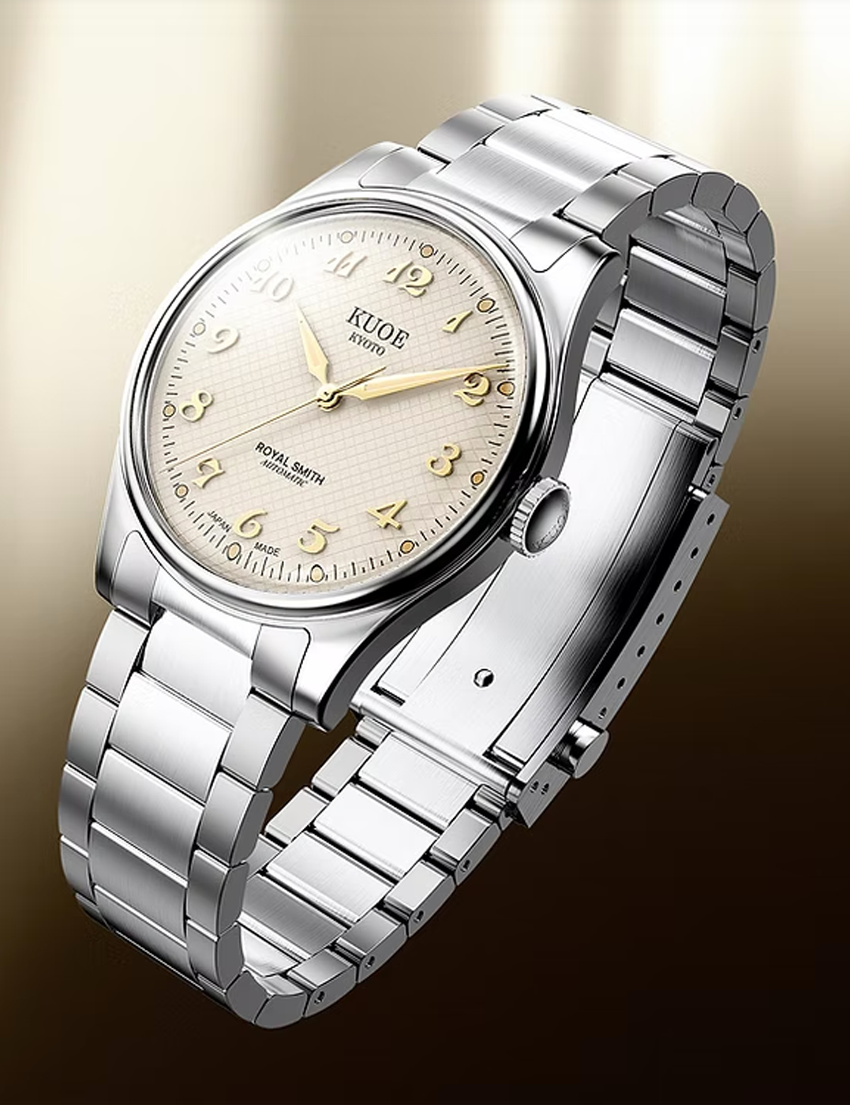 KUOE ROYAL SMITH 90-006 BREGUET NUMERALS SILVER CASE IVORY DIAL