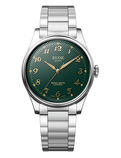 KUOE ROYAL SMITH 90-006 BREGUET NUMERALS SILVER CASE GREEN