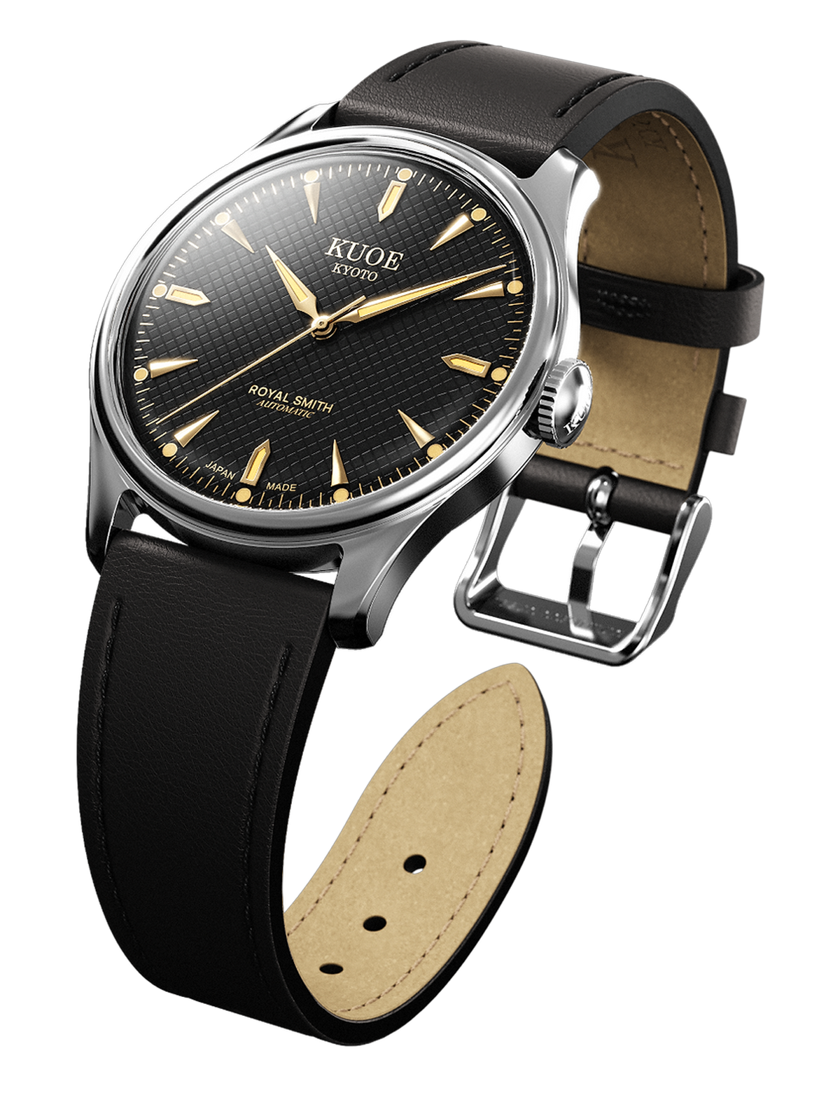 KUOE ROYAL SMITH 90-006 SILVER BLACK LARGE 39MM