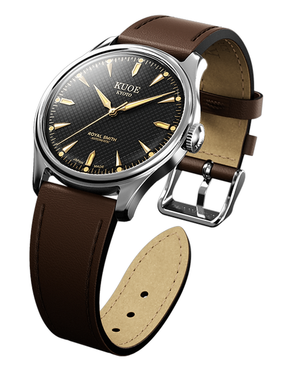 KUOE ROYAL SMITH 90-006 SILVER BLACK LARGE 39MM