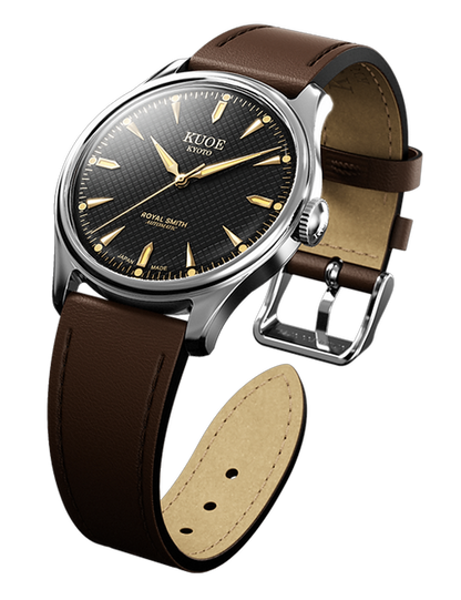 KUOE ROYAL SMITH 90-006 SILVER BLACK LARGE 39MM