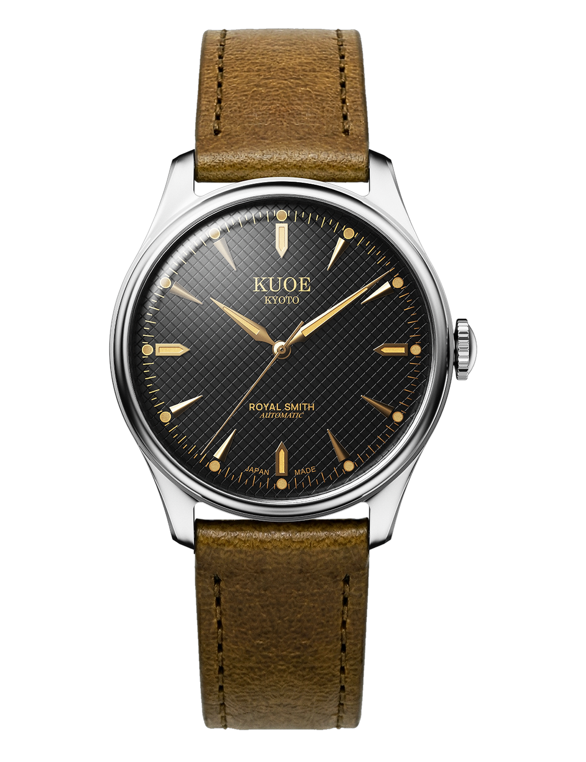 KUOE ROYAL SMITH 90-006 SILVER BLACK LARGE 39MM