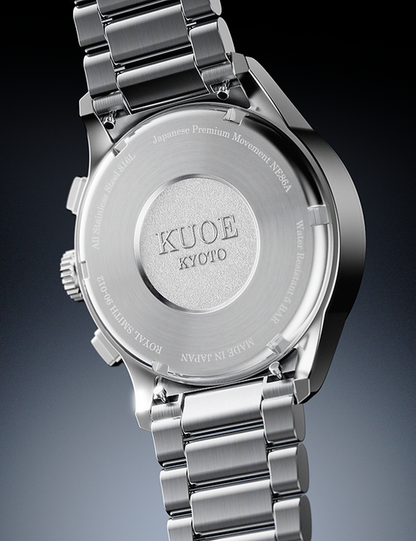 KUOE ROYAL SMITH 90-012 AUTOMATIC CHRONOGRAPH, SILVER WITH BREGUET NUMERALS