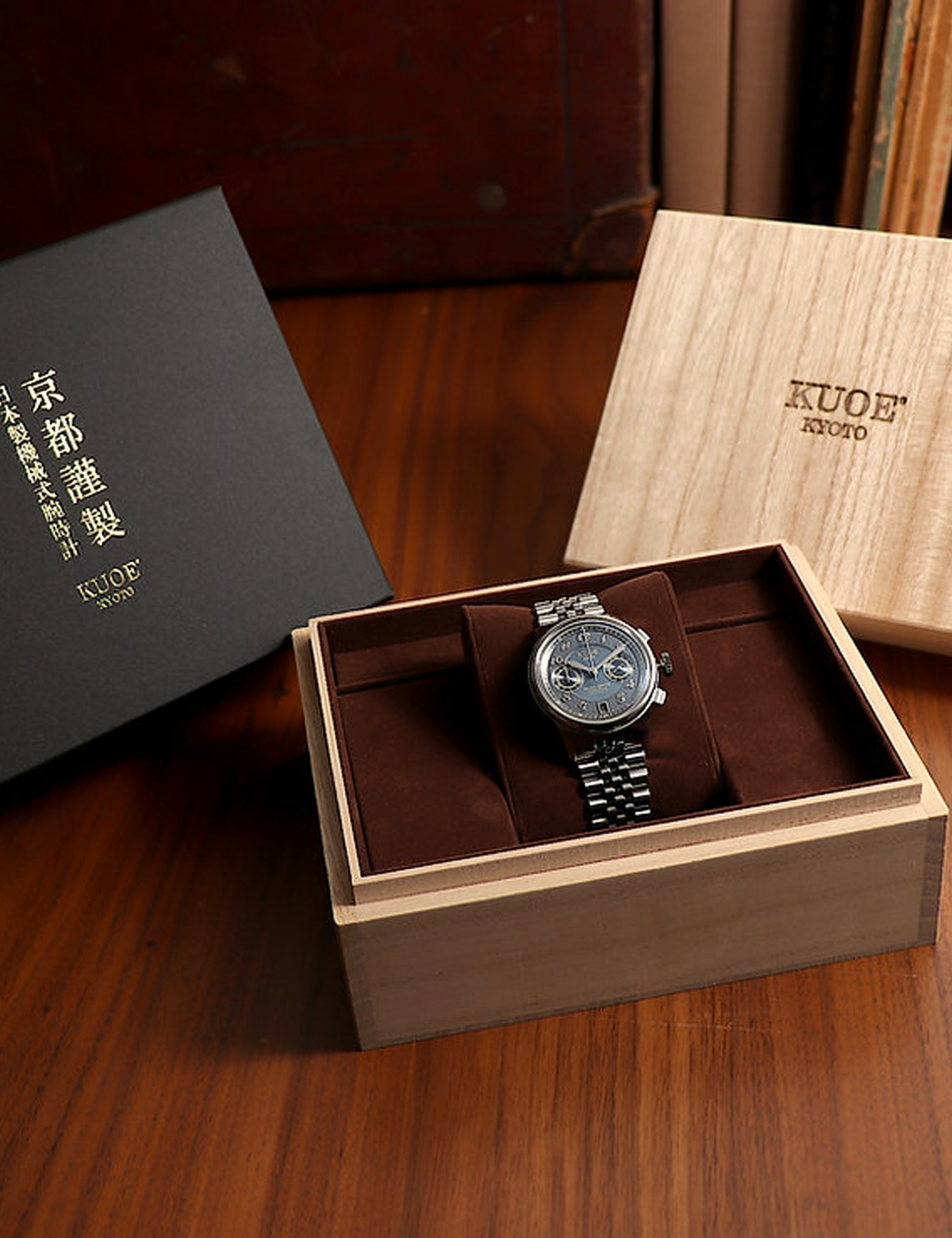 KUOE ROYAL SMITH 90-012 AUTOMATIC CHRONOGRAPH, SILVER WITH BREGUET NUMERALS