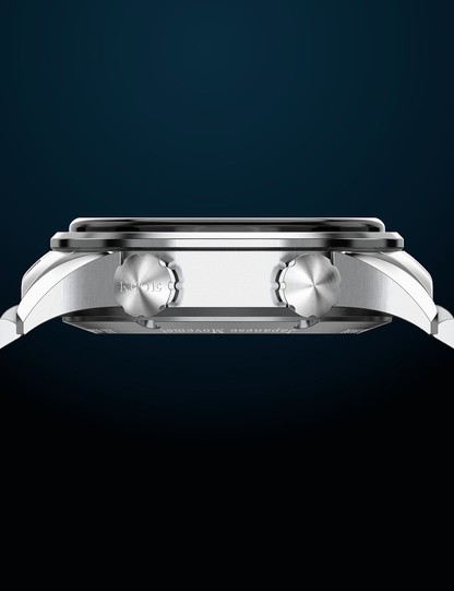 KUOE SOMBRERO 90-011 SILVER LINEN TEXTURED DIAL JUBILEE BRACELET