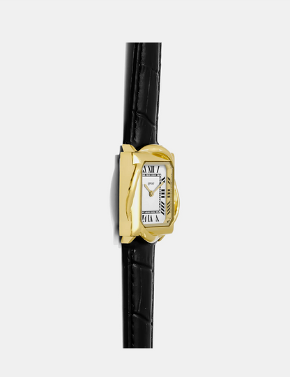 LAPHONT FLUERE GOLD BLACK STRAP