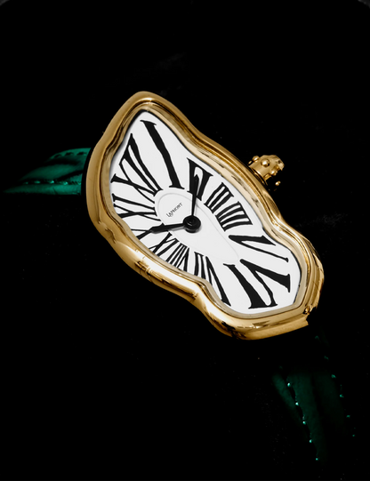 LAPHONT MELTING WATCH SMALL GOLD BLACK STRAP