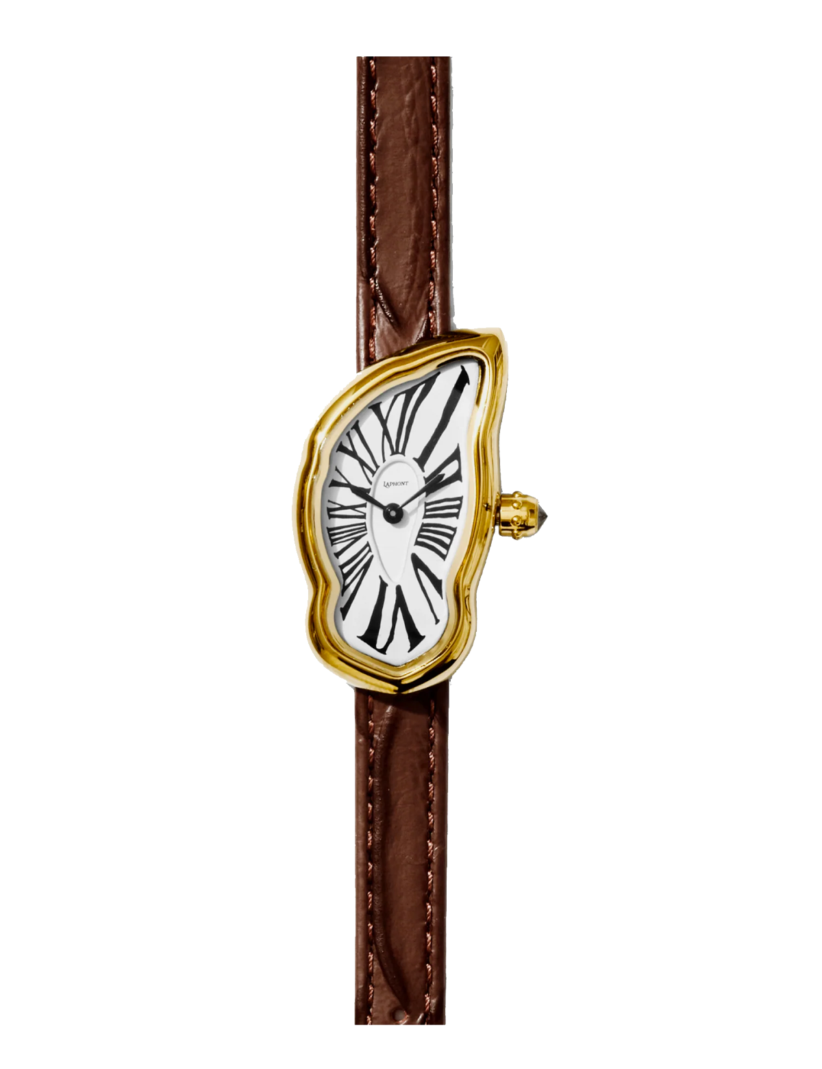 LAPHONT MELTING WATCH SMALL GOLD BROWN STRAP