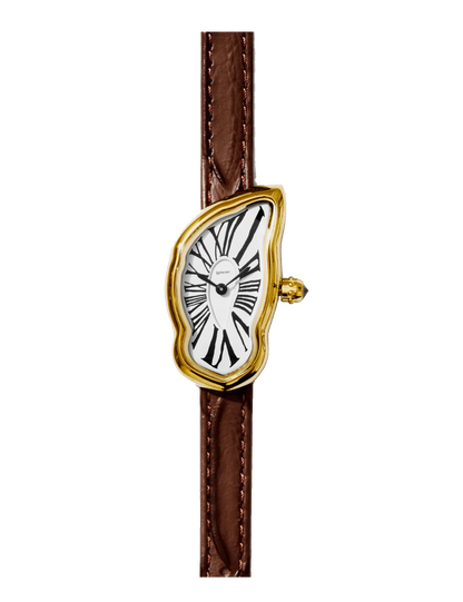 LAPHONT MELTING WATCH SMALL GOLD BROWN STRAP