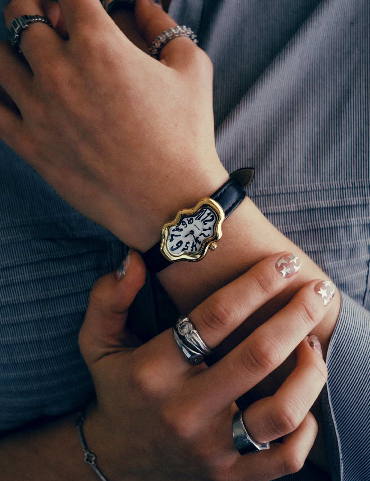 LAPHONT MIRAGE WATCH GOLD BLACK STRAP