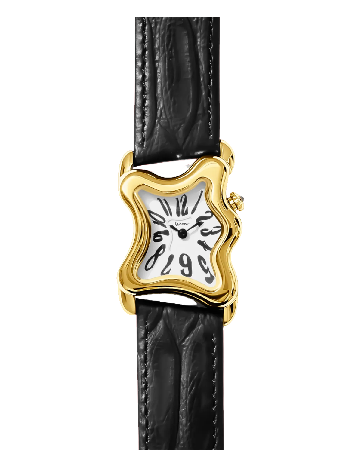 LAPHONT OOBLONG WATCH GOLD BLACK STRAP