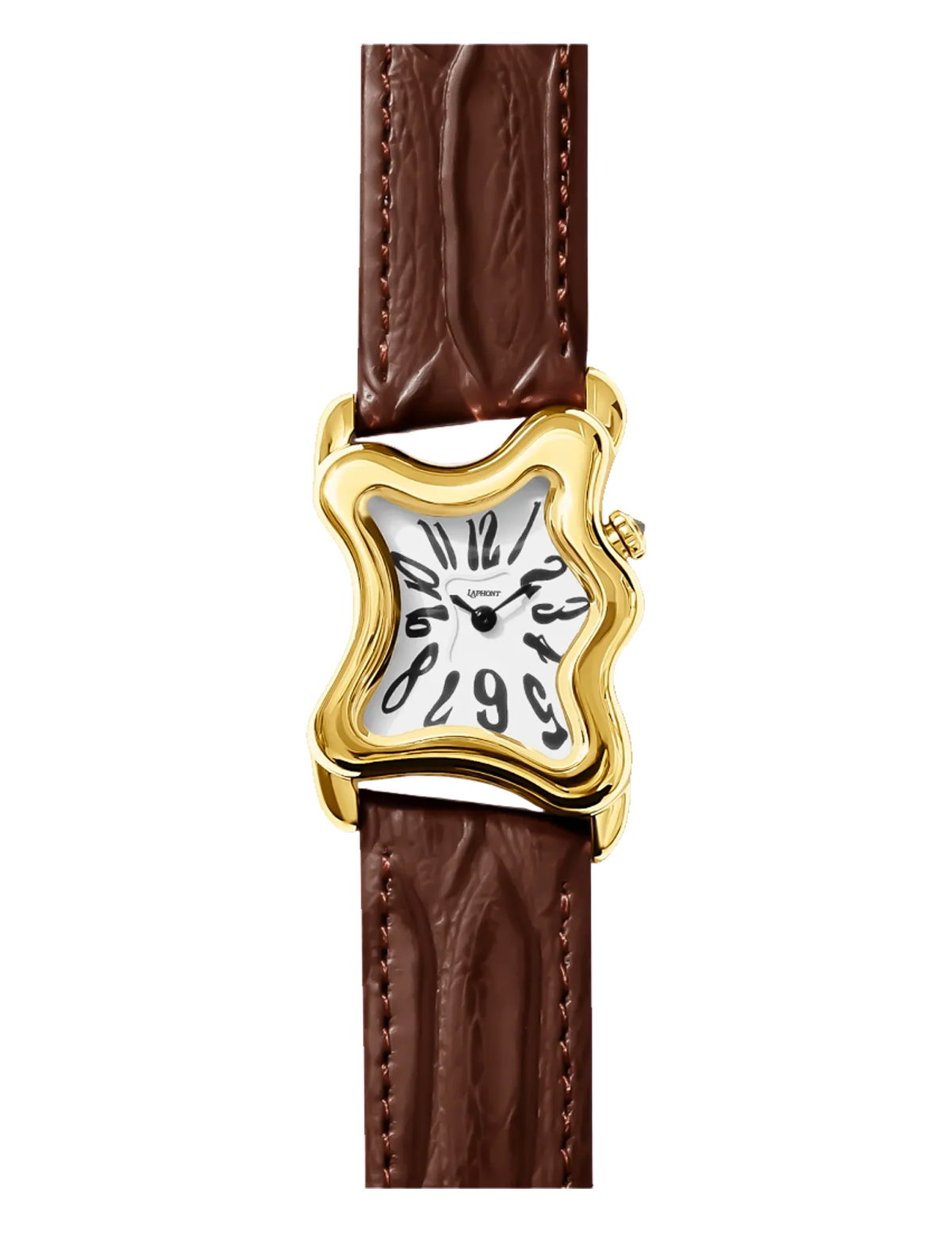 LAPHONT OOBLONG WATCH GOLD BROWN STRAP
