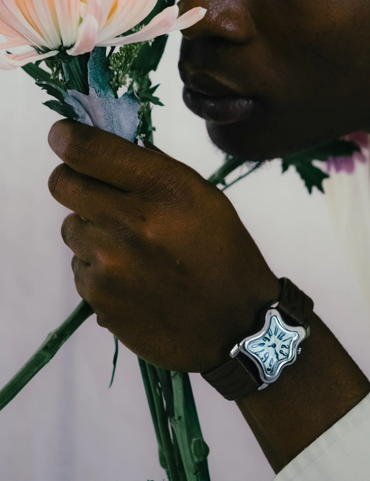 LAPHONT OOBLONG WATCH SILVER BLACK STRAP