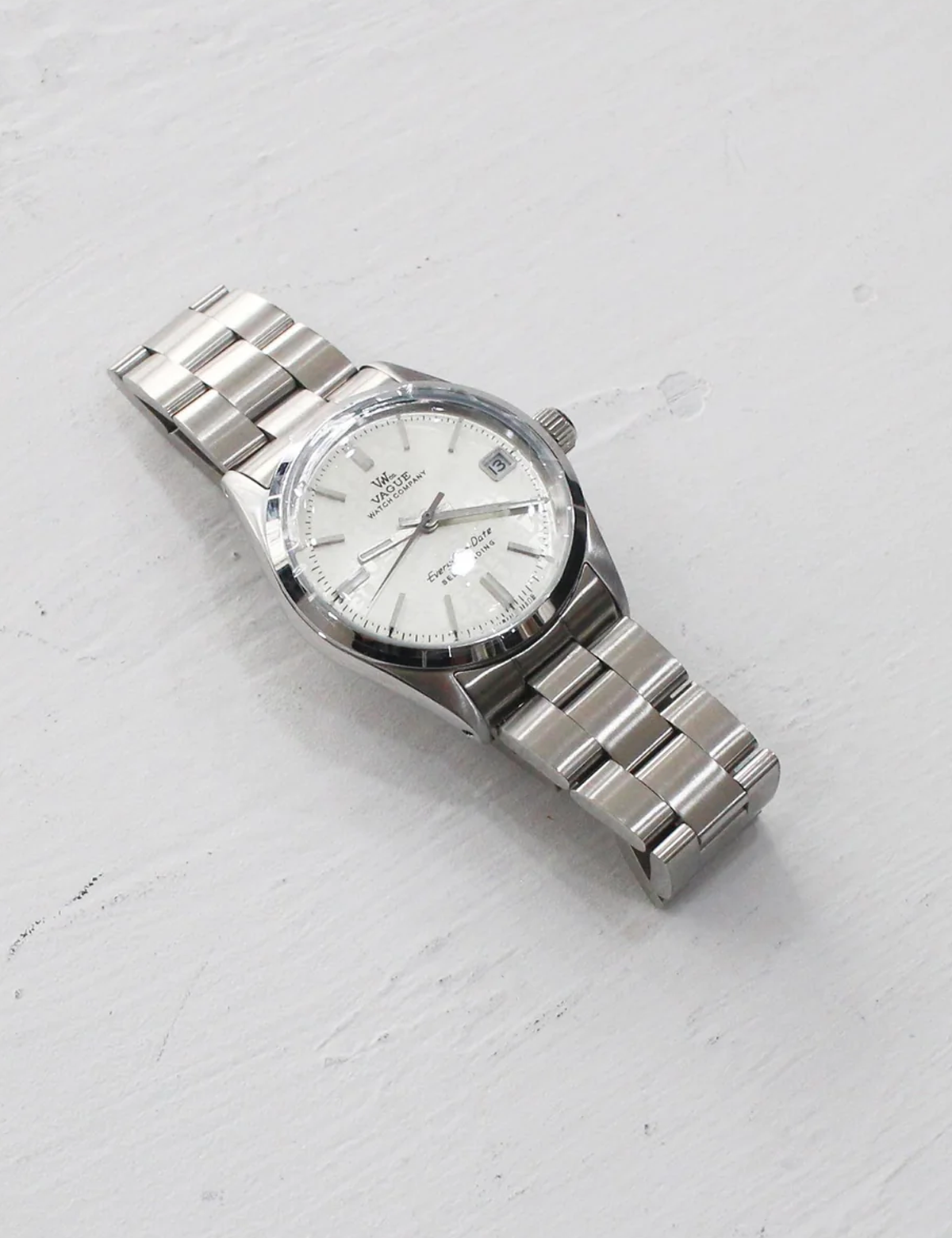 VAGUE WATCH CO. EVERY-ONE DATE SILVER