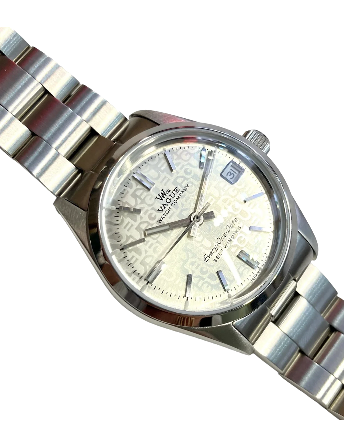 VAGUE WATCH CO. EVERY-ONE DATE SILVER