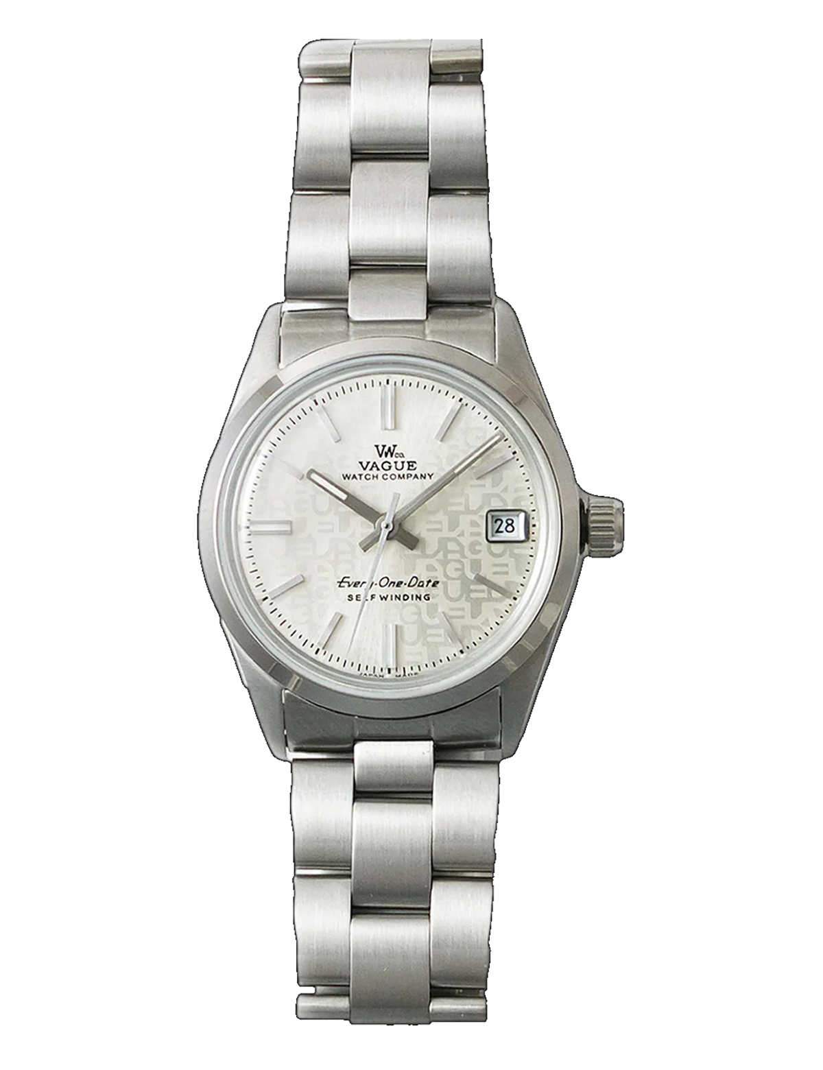 VAGUE WATCH CO. EVERY-ONE DATE SILVER