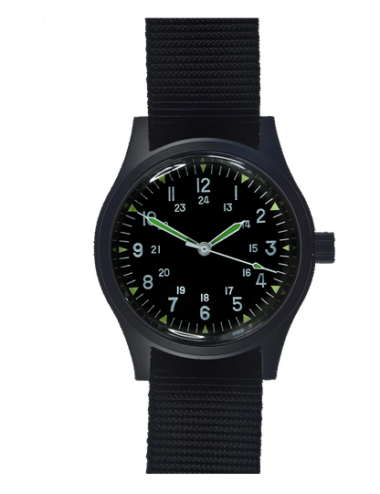 MWC GG-W-113 BLACK PVD  VIETNAM WAR PATTERN WATCH AUTOMATIC
