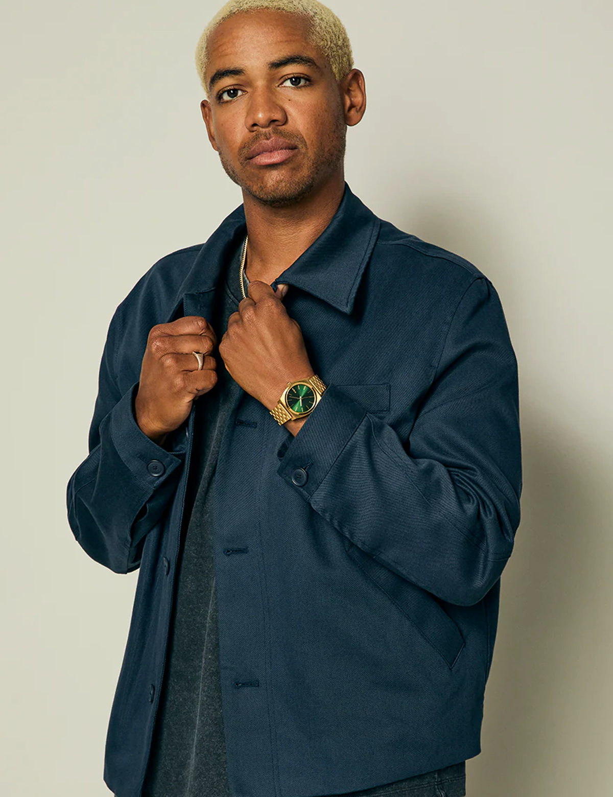 NIXON MEDIUM TIME TELLER GOLD GREEN