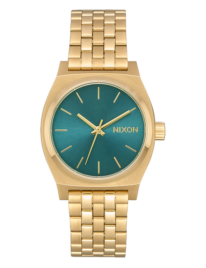 NIXON MEDIUM TIME TELLER LIGHT GOLD TURQUOISE