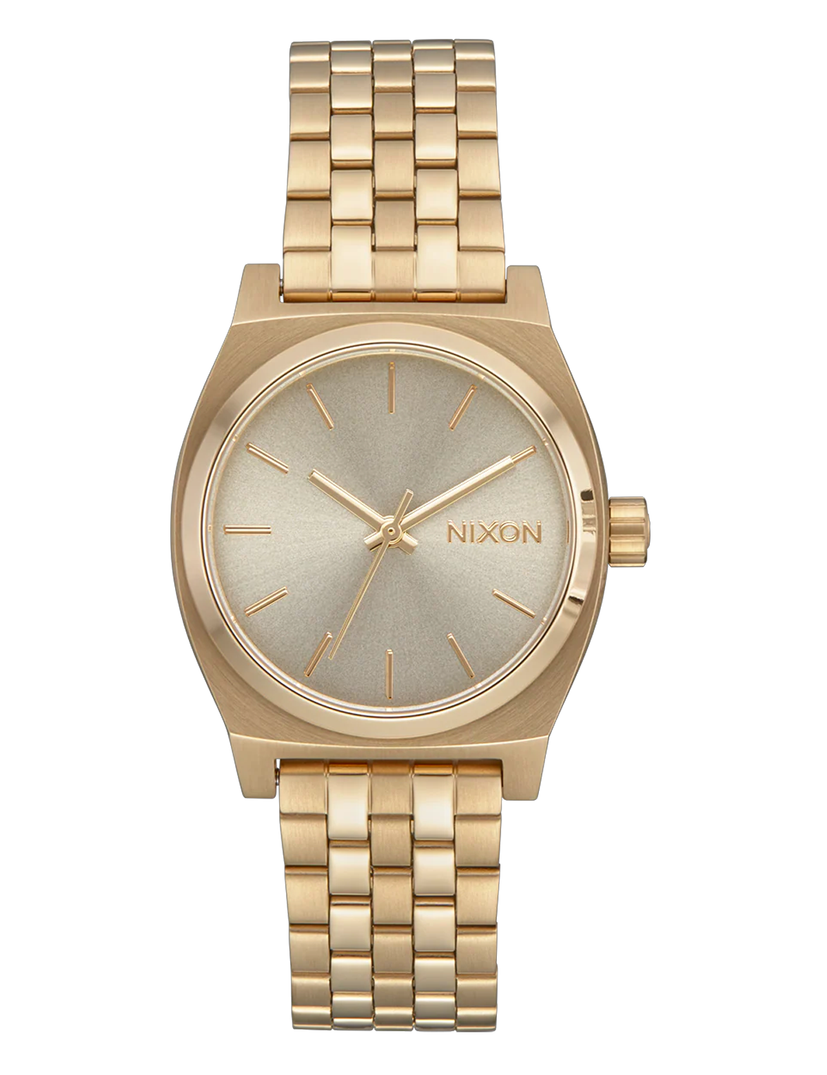 NIXON MEDIUM TIME TELLER LIGHT GOLD VINTAGE WHITE