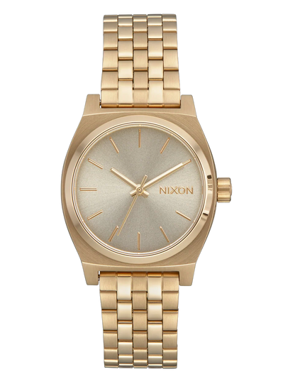 NIXON MEDIUM TIME TELLER LIGHT GOLD VINTAGE WHITE