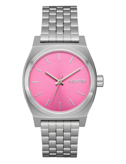 NIXON MEDIUM TIME TELLER SILVER PINK
