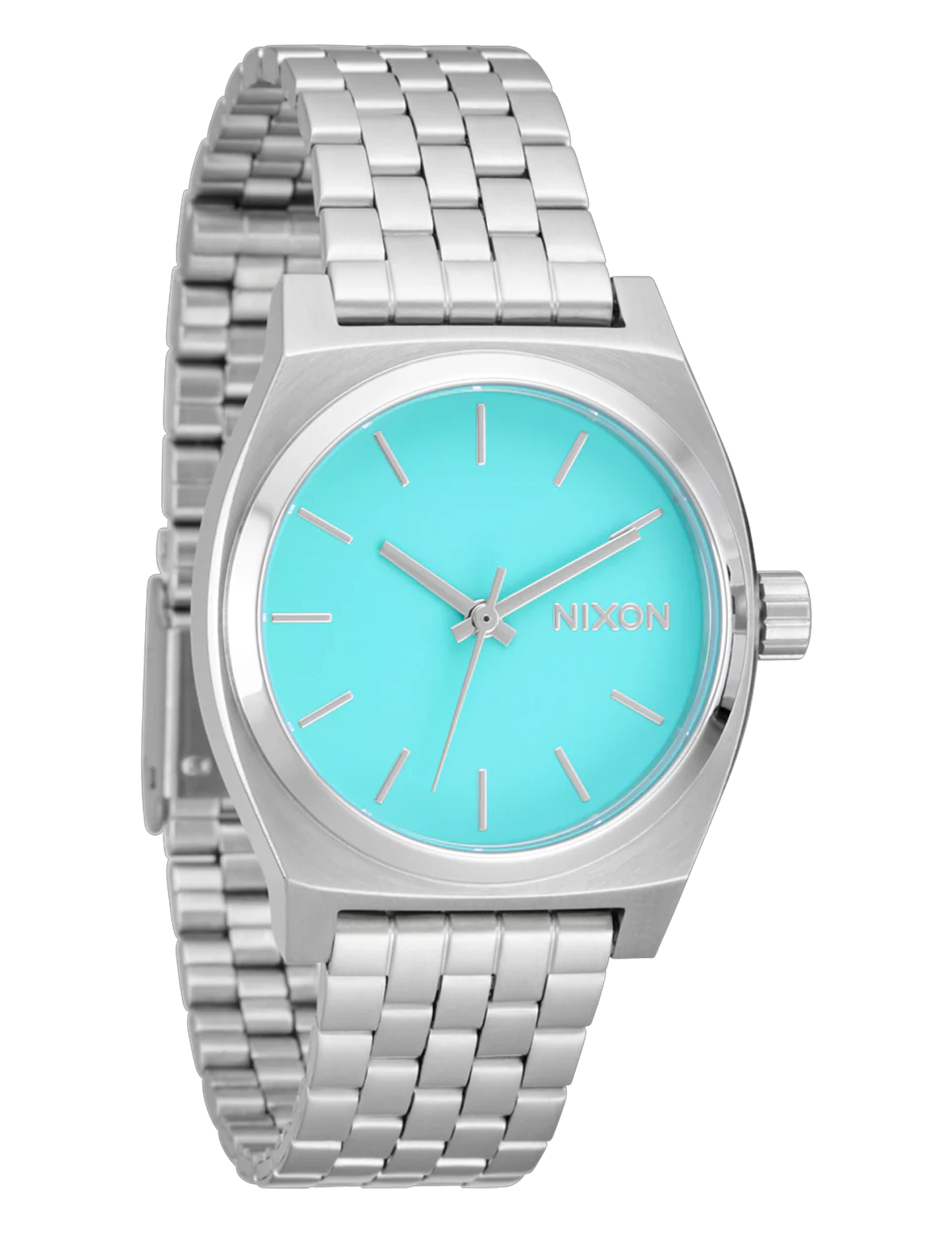 NIXON MEDIUM TIME TELLER SILVER TURQUOISE