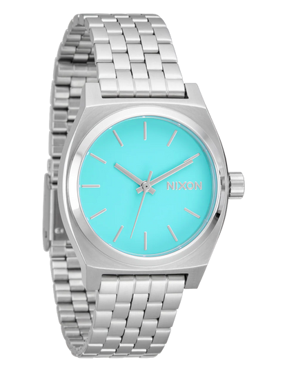 NIXON MEDIUM TIME TELLER SILVER TURQUOISE