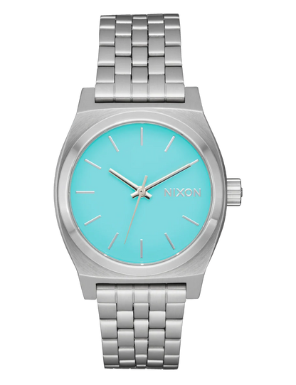 NIXON MEDIUM TIME TELLER SILVER TURQUOISE