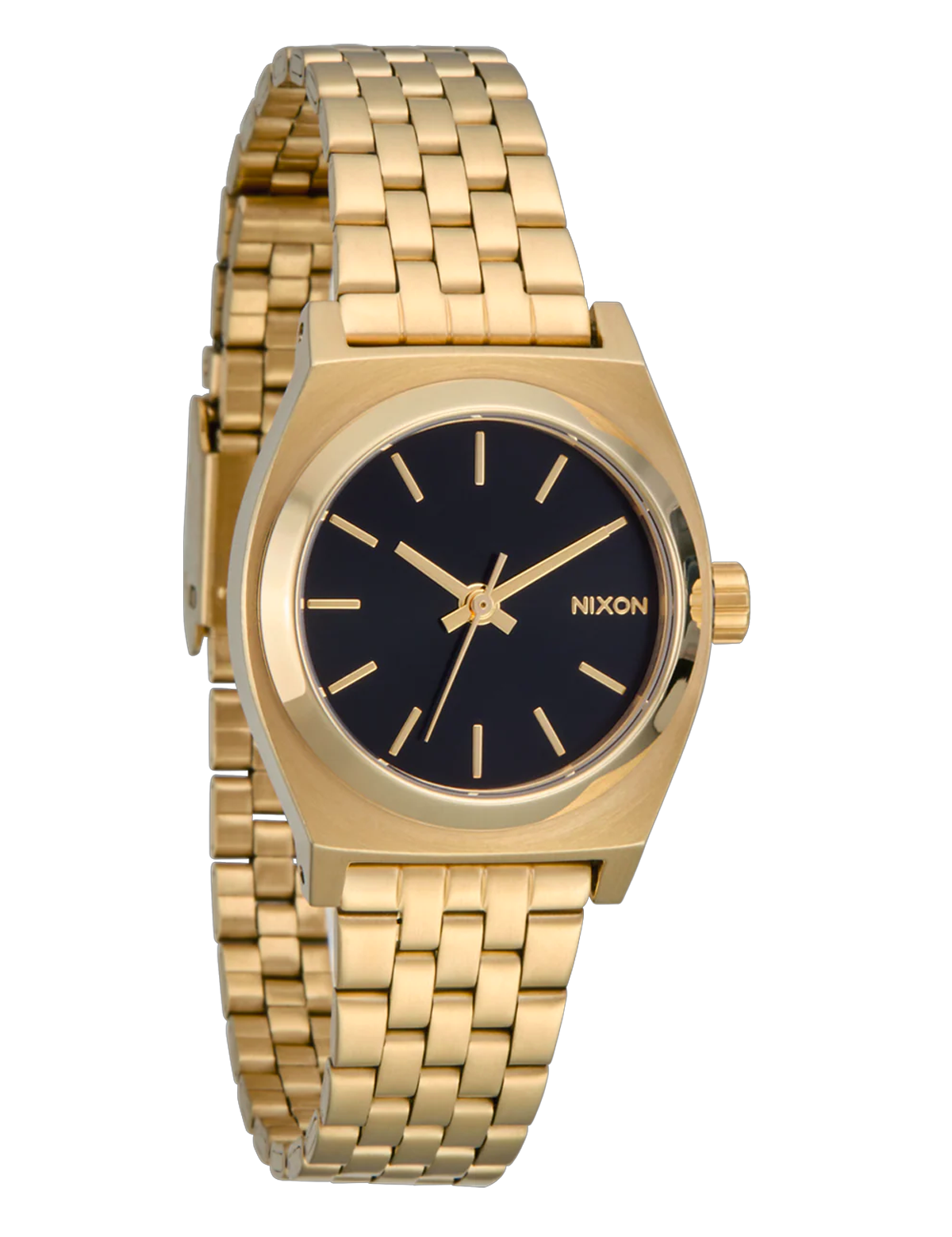 NIXON SMALL TIME TELLER GOLD BLACK GOLD