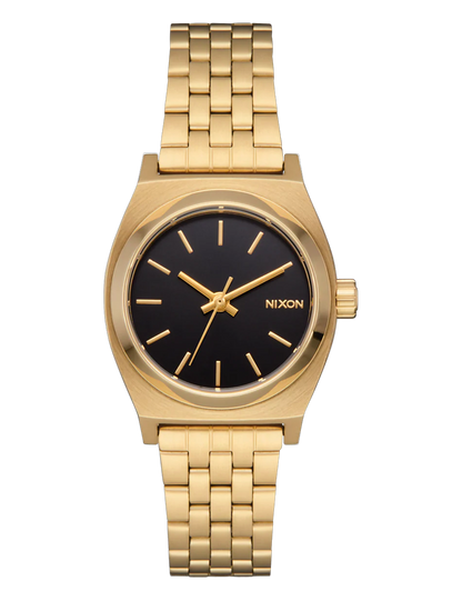 NIXON SMALL TIME TELLER GOLD BLACK GOLD