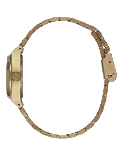 NIXON SMALL TIME TELLER LIGHT GOLD  SILVER VINTAGE WHITE