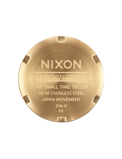 NIXON SMALL TIME TELLER LIGHT GOLD  SILVER VINTAGE WHITE