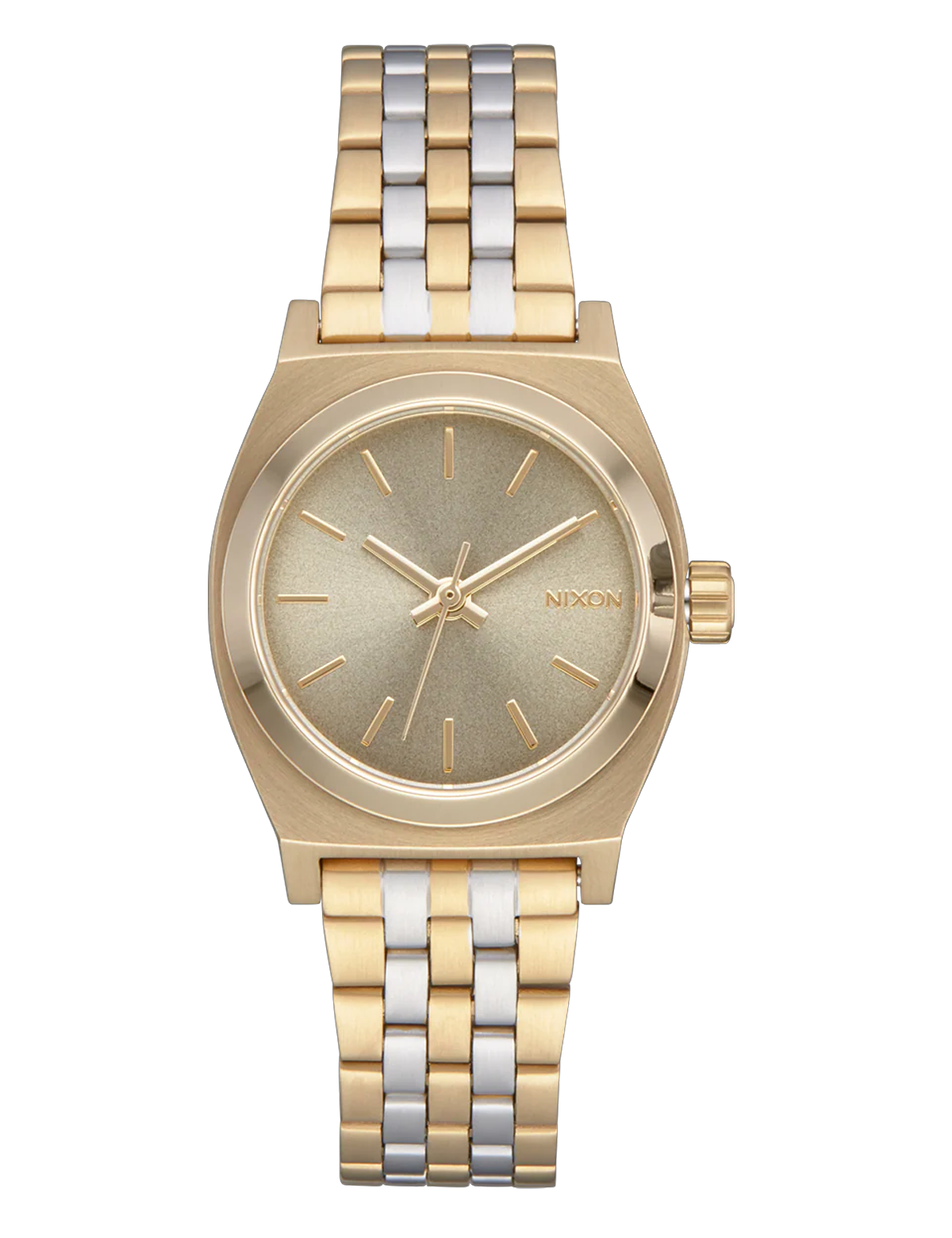 NIXON SMALL TIME TELLER LIGHT GOLD  SILVER VINTAGE WHITE