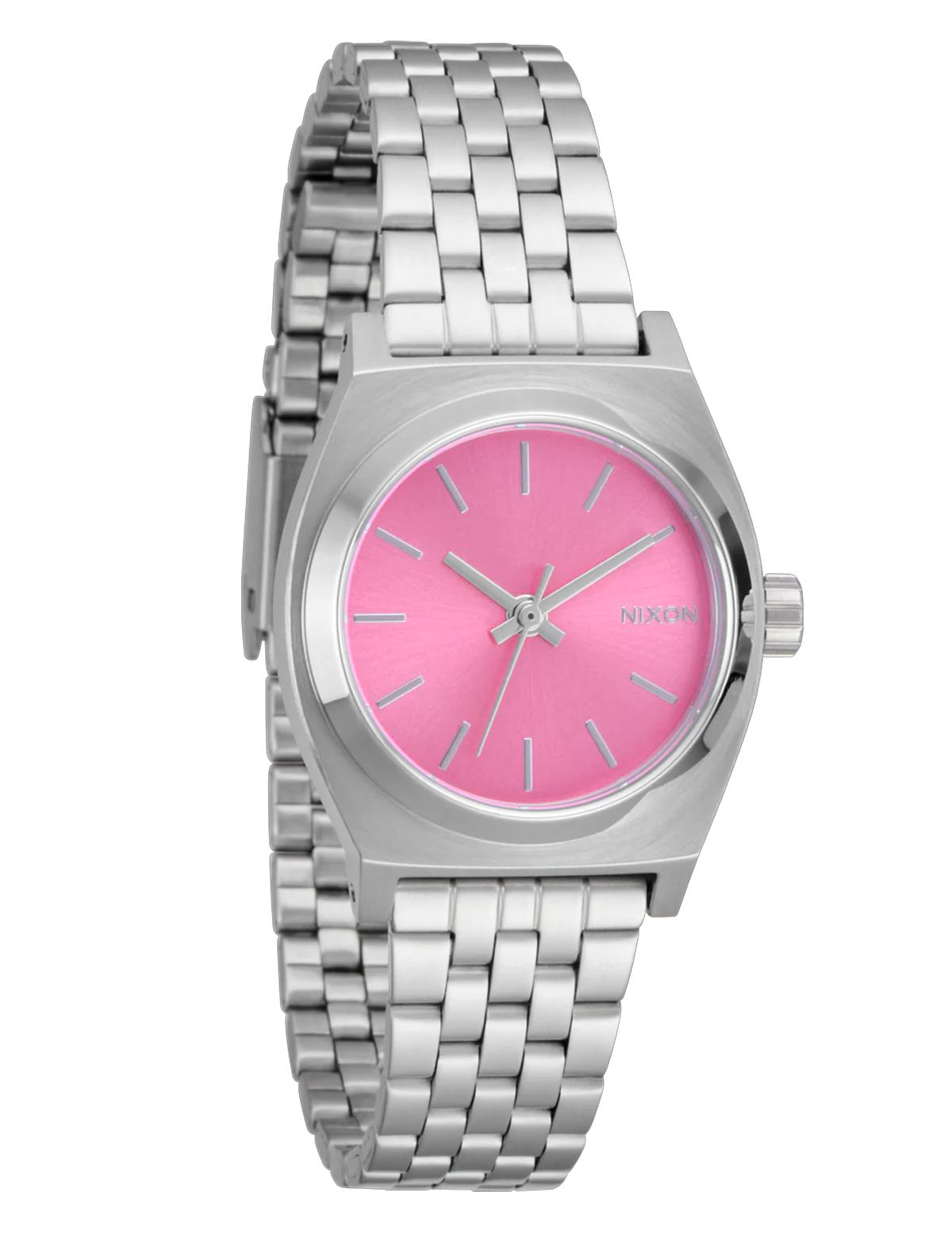 NIXON SMALL TIME TELLER SILVER PINK