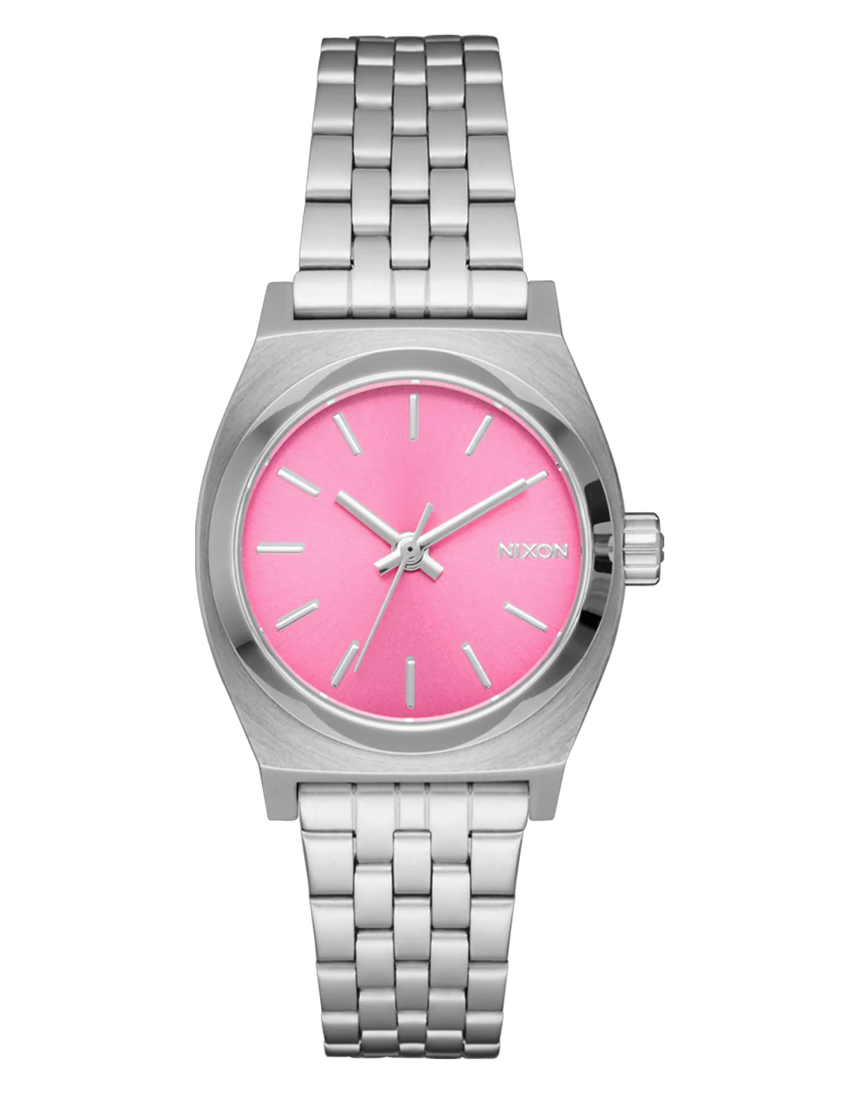 NIXON SMALL TIME TELLER SILVER PINK
