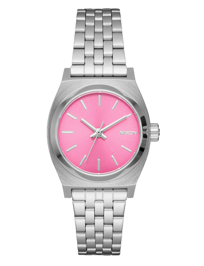 NIXON SMALL TIME TELLER SILVER PINK