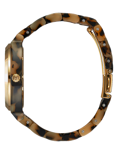 NIXON THE TIME TELLER ACETATE TORTOISE GOLD
