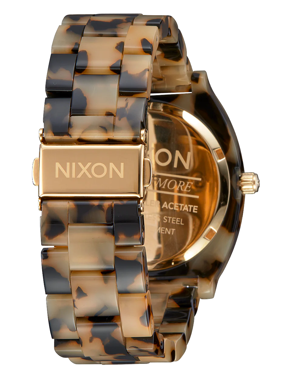 NIXON THE TIME TELLER ACETATE TORTOISE GOLD