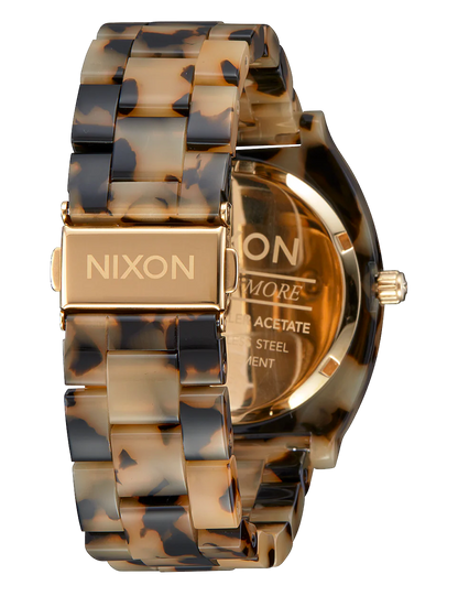NIXON THE TIME TELLER ACETATE TORTOISE GOLD