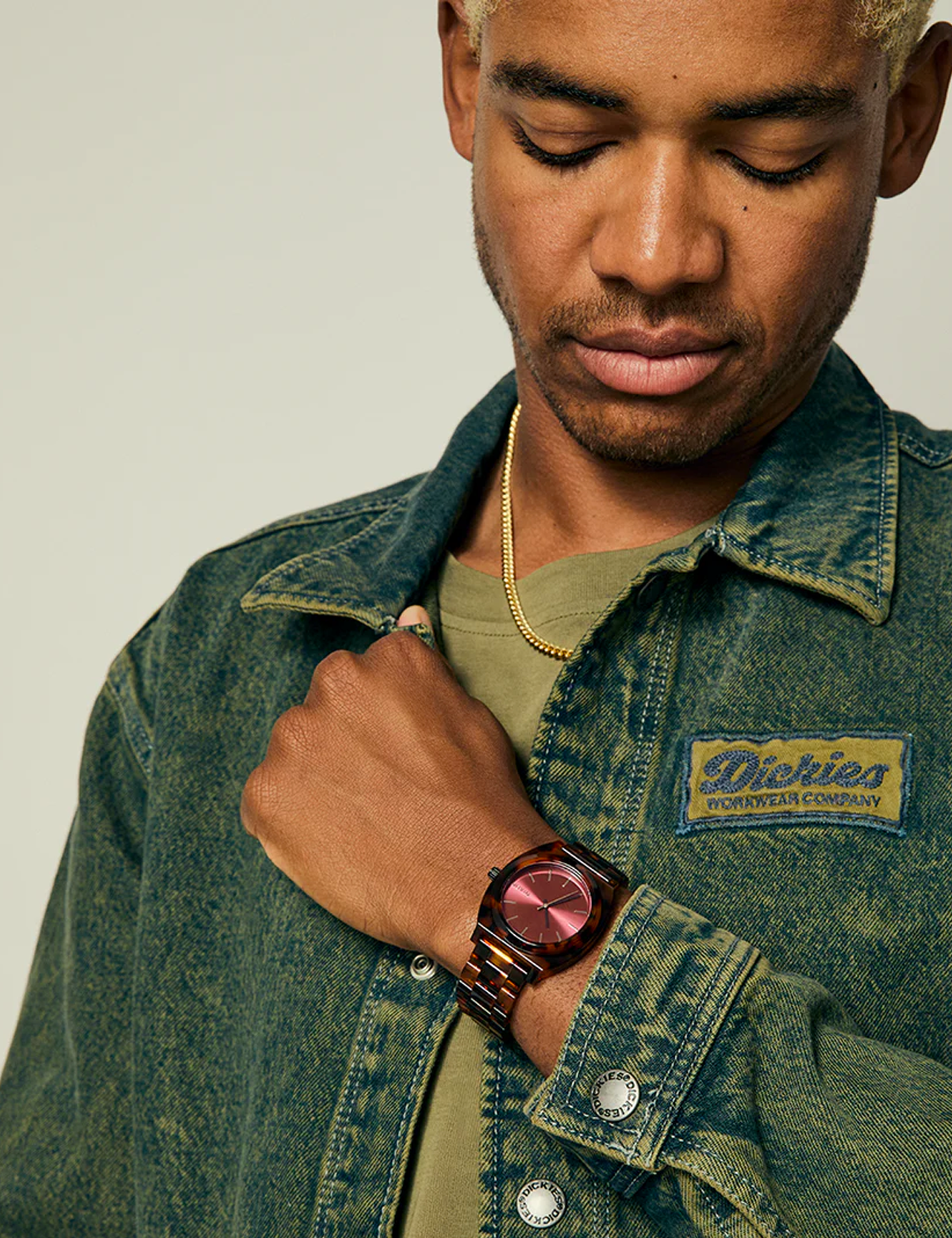 NIXON THE TIME TELLER ACETATE TORTOISE OXBLOOD