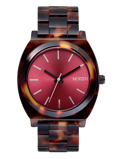 NIXON THE TIME TELLER ACETATE TORTOISE OXBLOOD