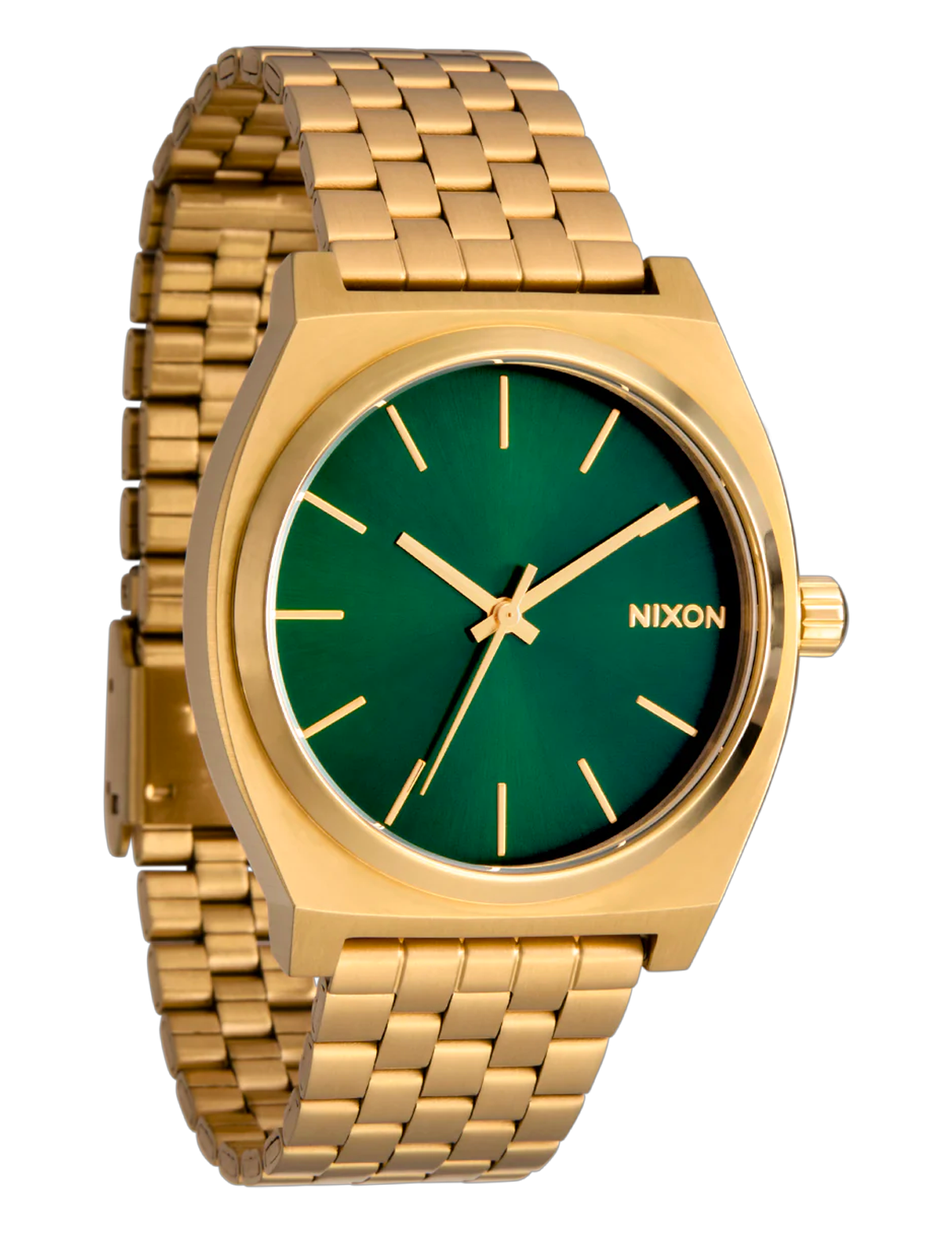 NIXON THE TIME TELLER GOLD  GREEN SUNRAY