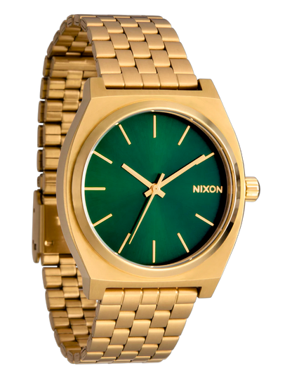 NIXON THE TIME TELLER GOLD  GREEN SUNRAY
