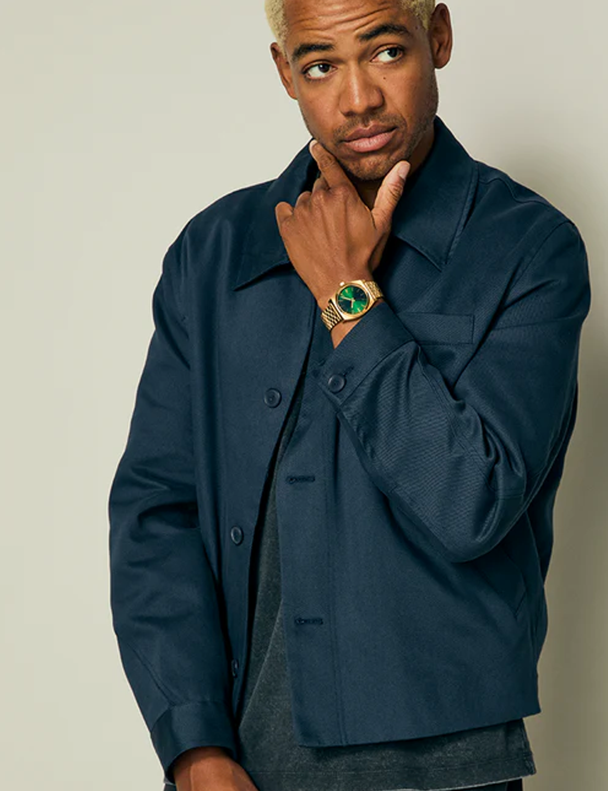 NIXON THE TIME TELLER GOLD  GREEN SUNRAY