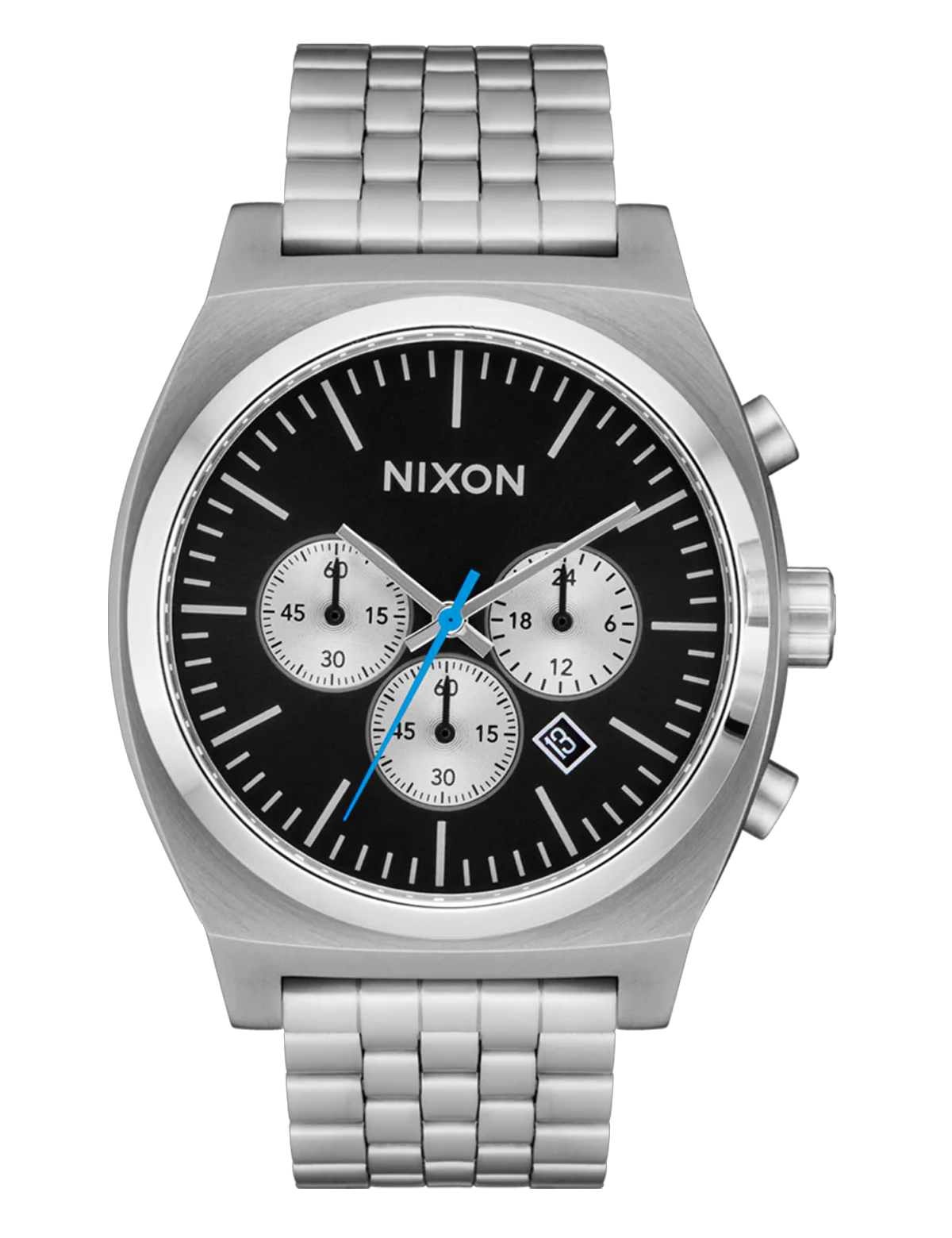 NIXON TIME TELLER CHRONO CHROME BLACK CHROME SUNRAY