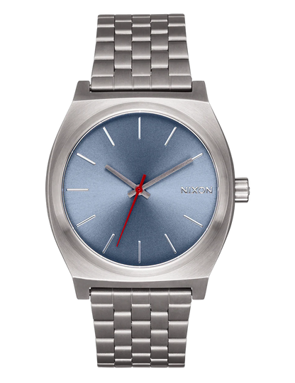 NIXON TIME TELLER LIGHT GUNMETAL DUSTY BLUE
